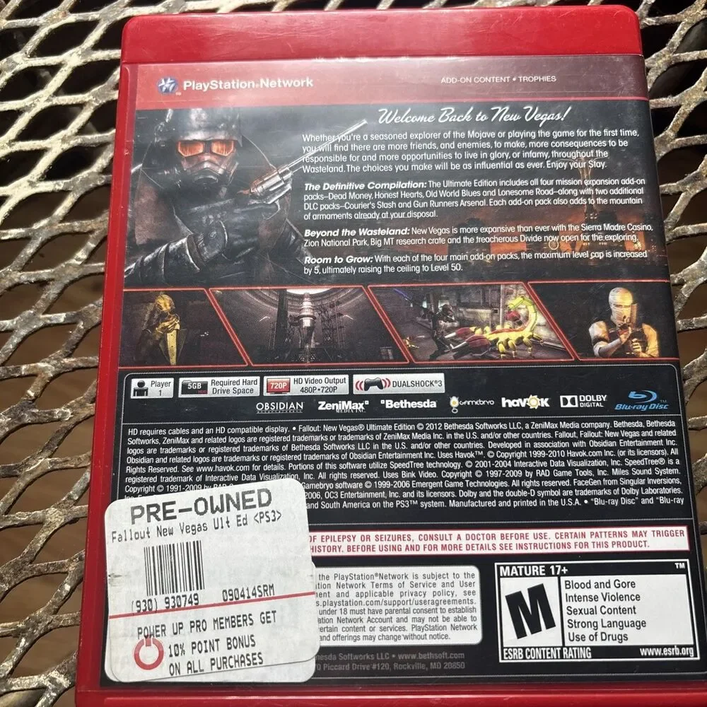 Fallout: New Vegas - Ultimate Edition (Sony PlayStation 3, 2012) Greatest Hits